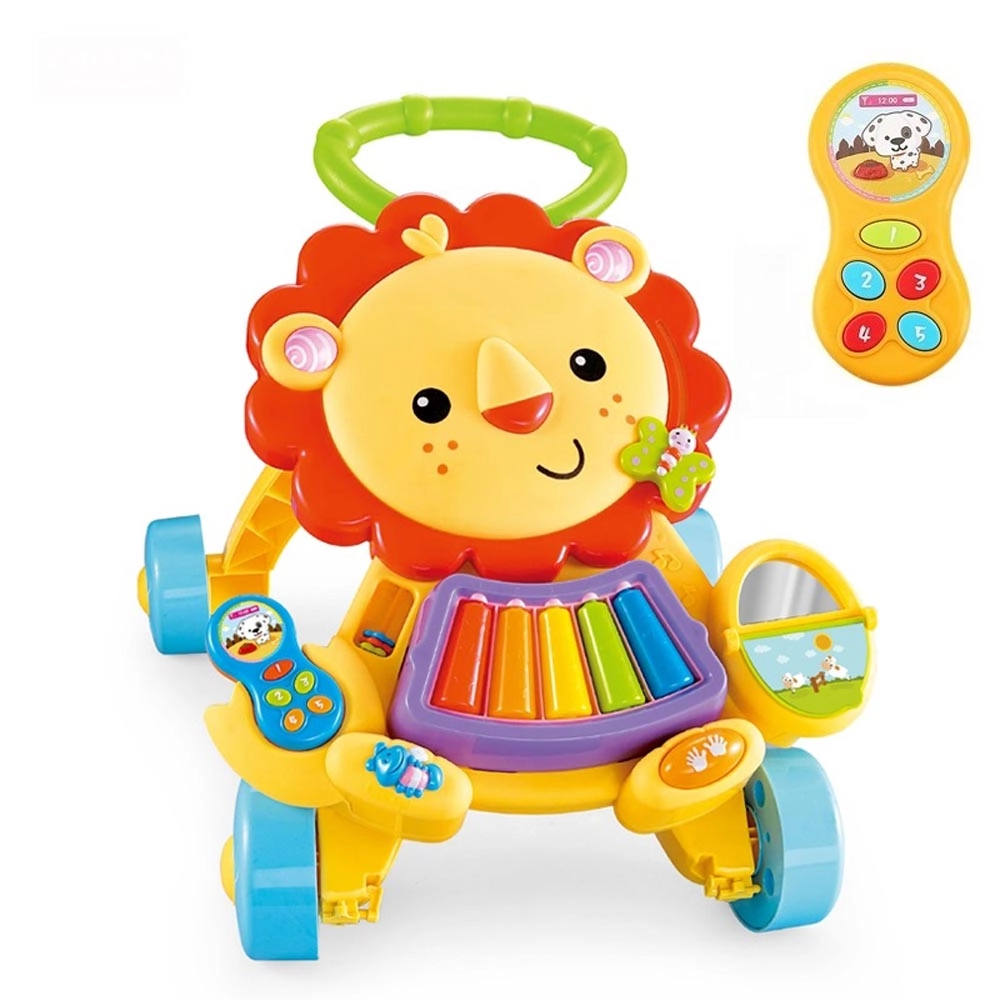 Baby Push Learning Walker - Musical Activity Detachable Play Panel