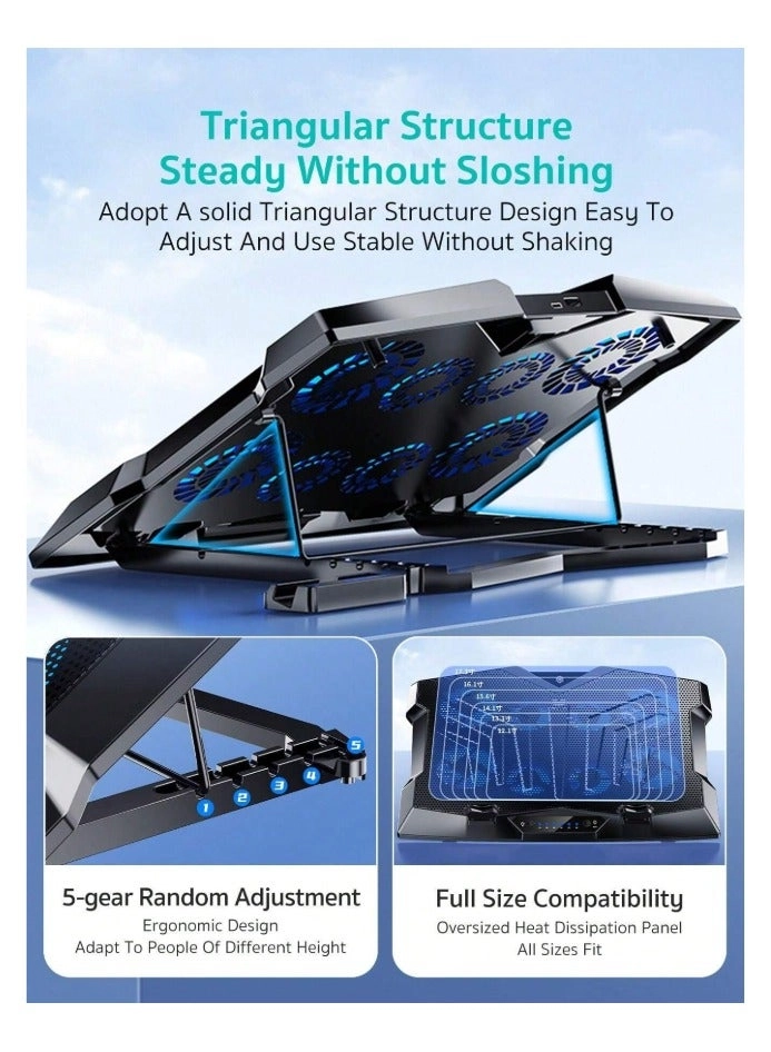 8 CORE COOLING LAPTOP STAND - 8 15.6-17.3 Inch