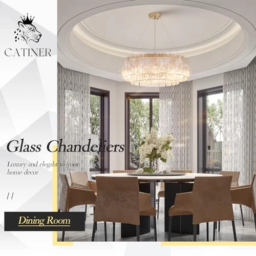 Crystal Glass Round Chandelier