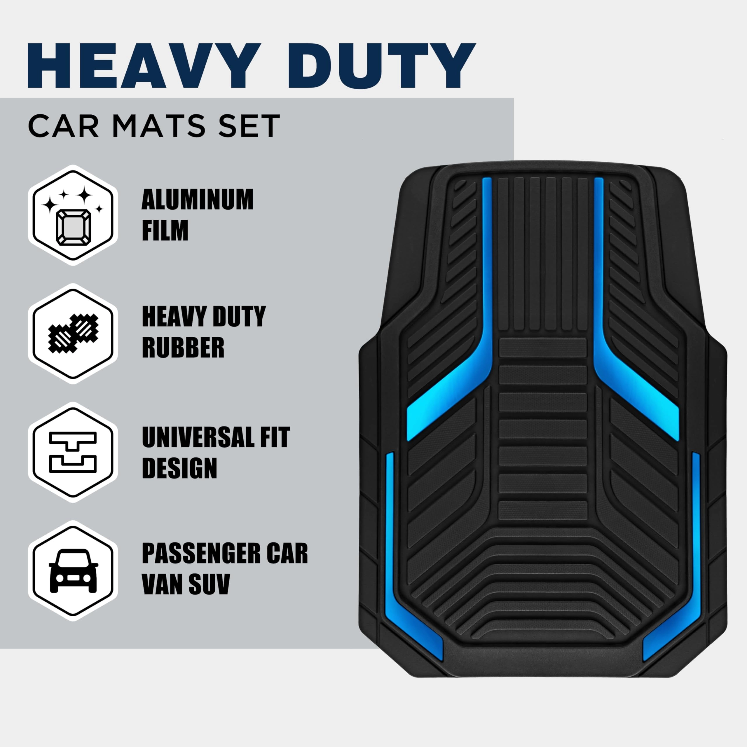 Heavy Duty Rubber Floor Mats - Pink Universal Fit