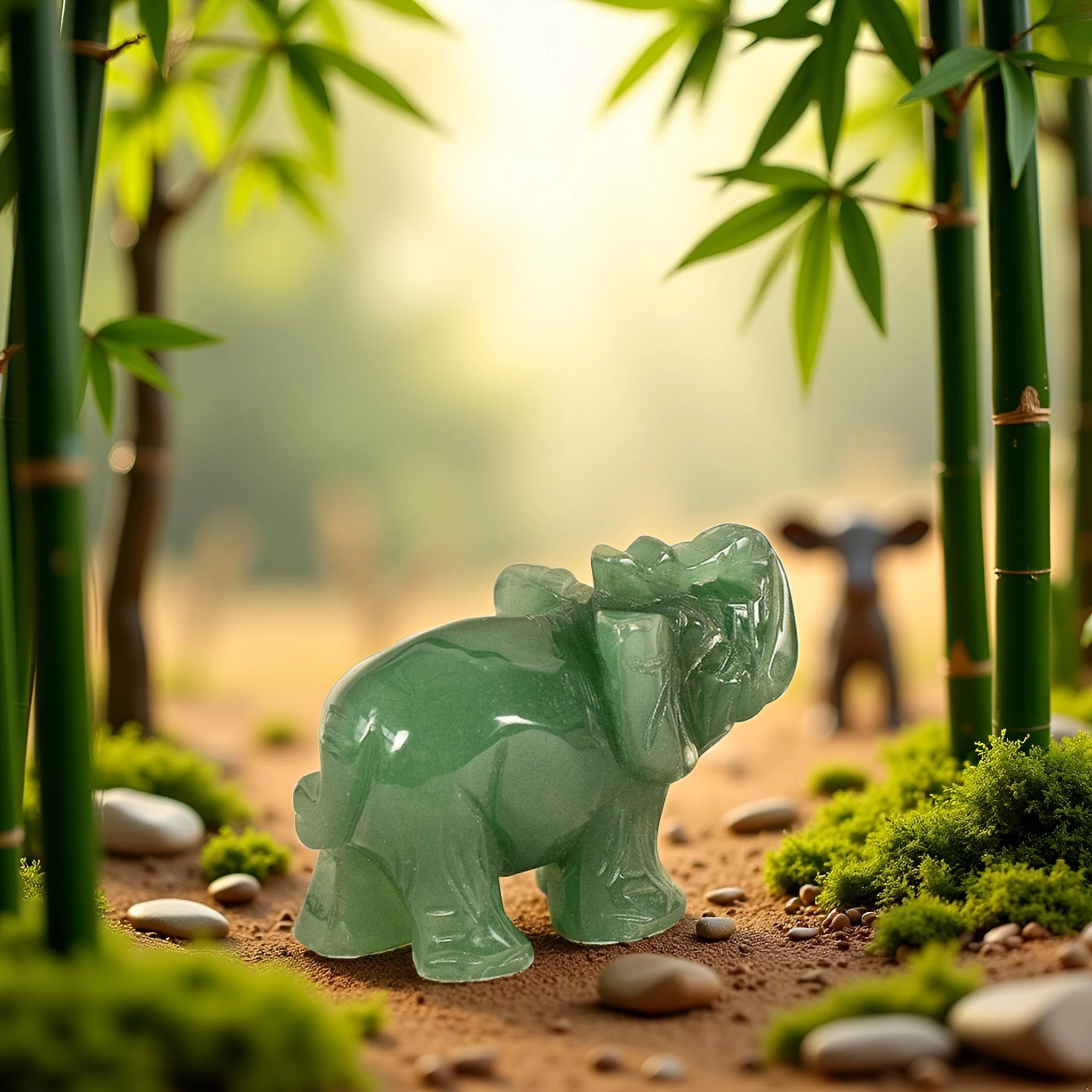 Elephant Ornament - Jade Stone