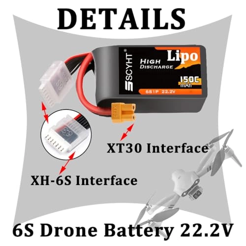 6S Drone battery - 2200mAh 2600mAh 2700mAh 3000mAh