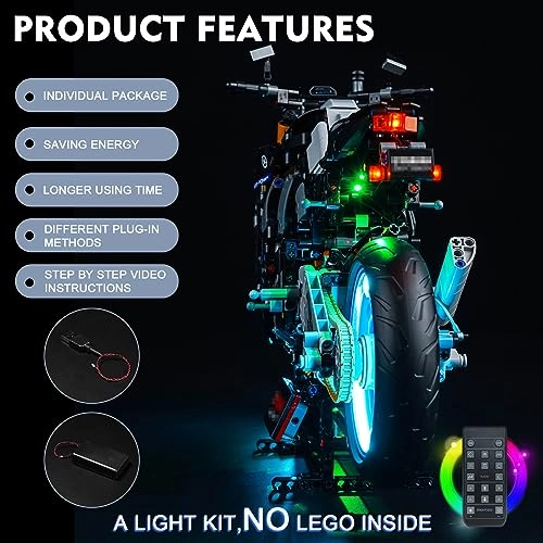 LED Light Compatible with Lego Technic Yamaha MT-10 SP 42159