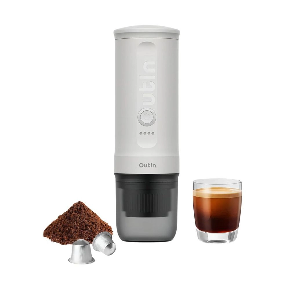 OUTIN Nano Portable Espresso Machine - ground coffee and coffee capsules