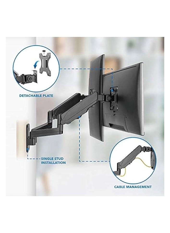 Dual Monitor Wall Mount Bracket - 32" 75x75mm 100x100mm