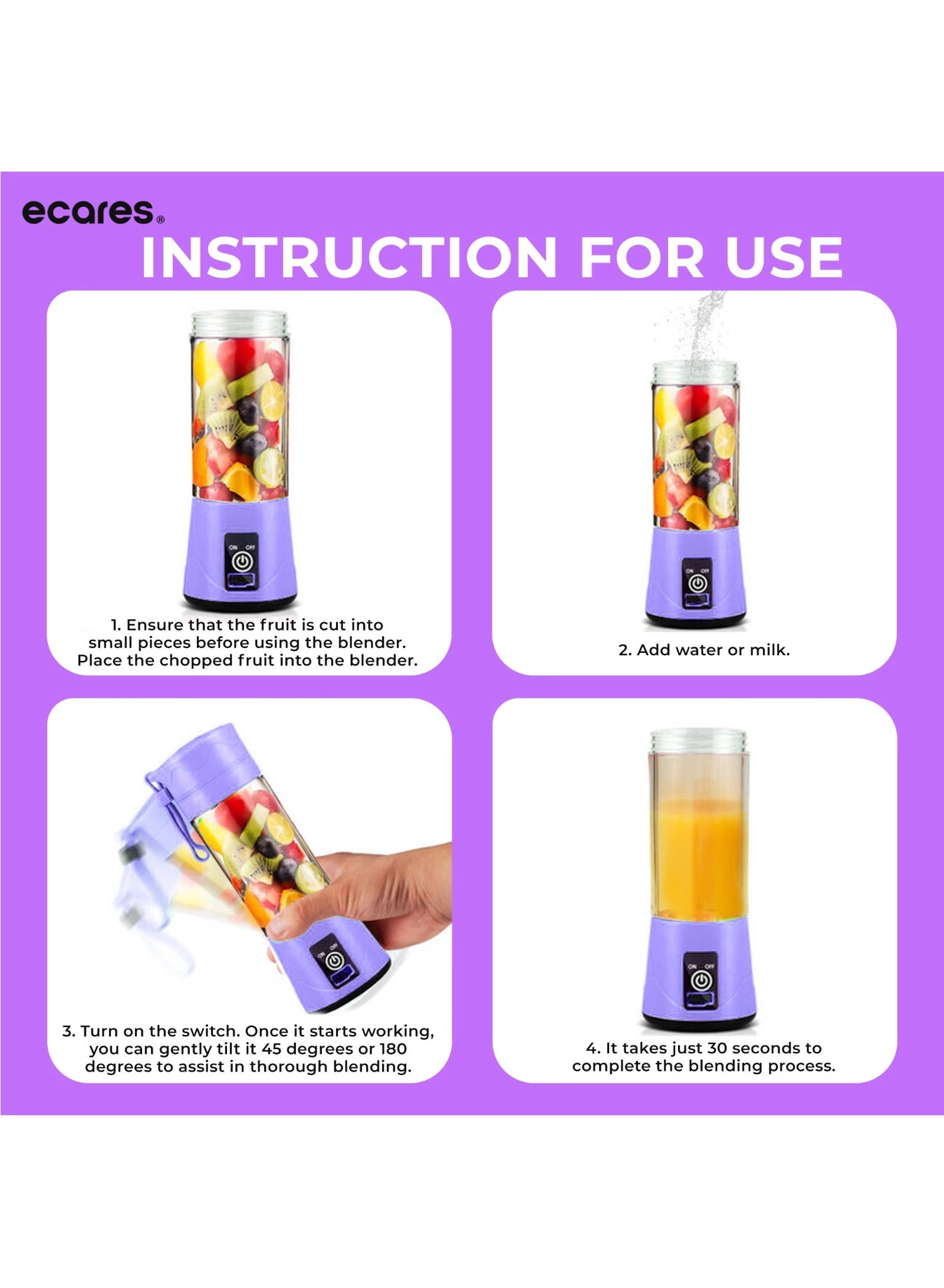 NG-01 - Portable USB Mini Blender Six Blades Lightweight