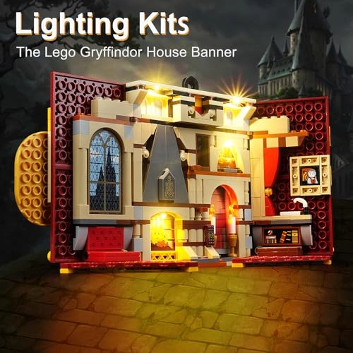 Lego Harry Potter Gryffindor House Banner Set (76409) - LED Lighting Kit