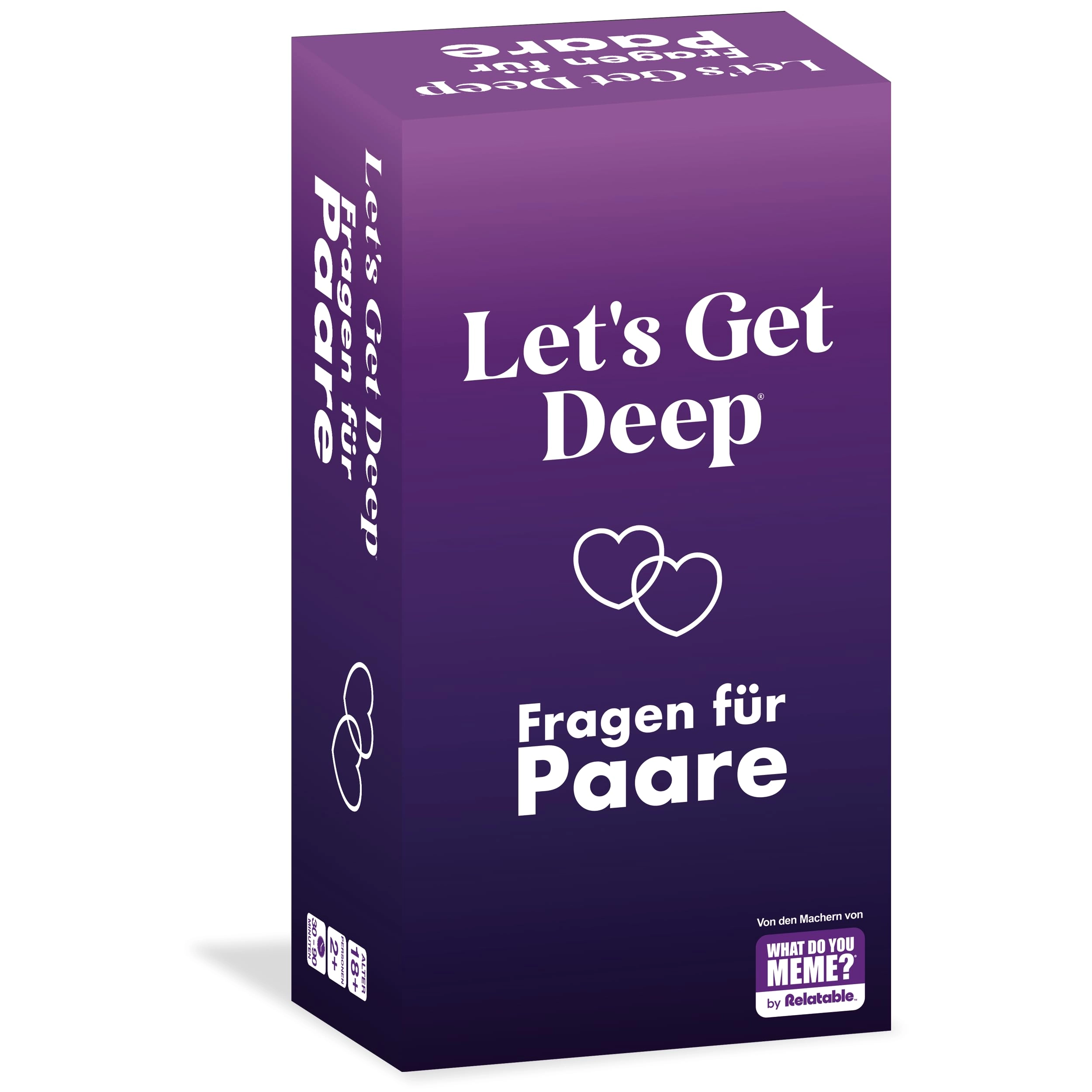 What Do You Meme? Let's Get Deep - Card Game for Couples 300 Cards (German)
