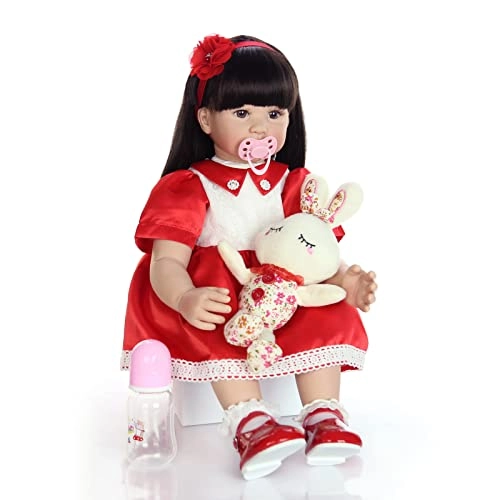 Rebirth Baby Doll - 48cm/58cm Silicone Limbs Cloth Body Panda Clothes Gift Set