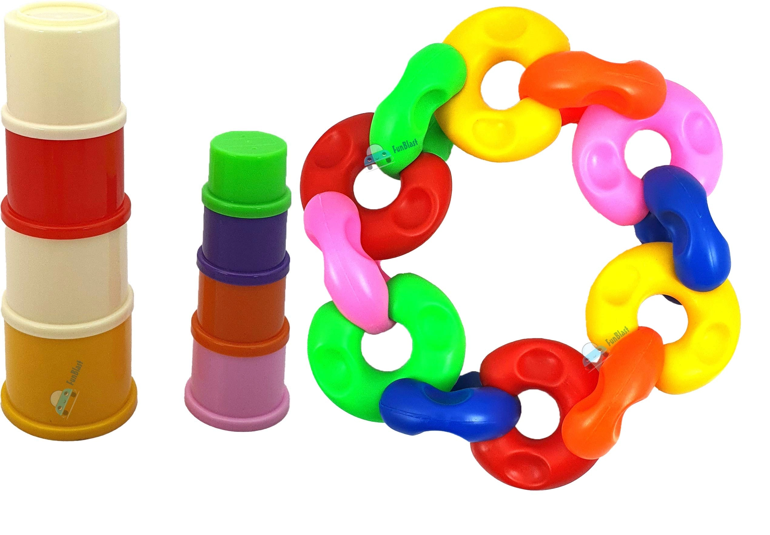 FunBlast Stacking Drum Toy - 36 months - 12 years 72 pieces