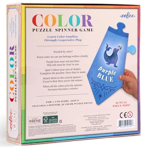 Color Puzzle Spinner Game - 3+ 24 pieces