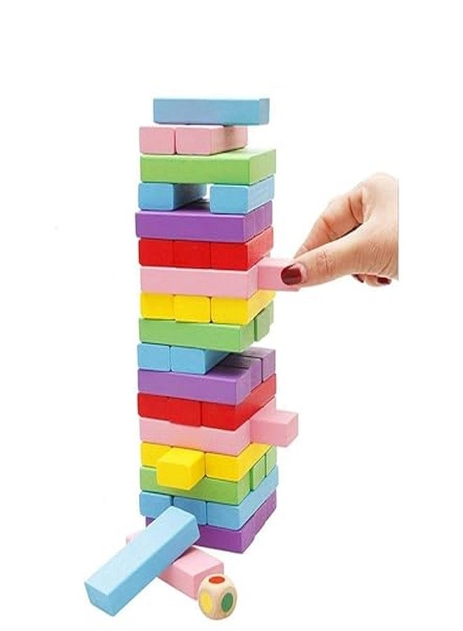 Mahi Enterprise Wooden Block Stacking Game - 54 pcs