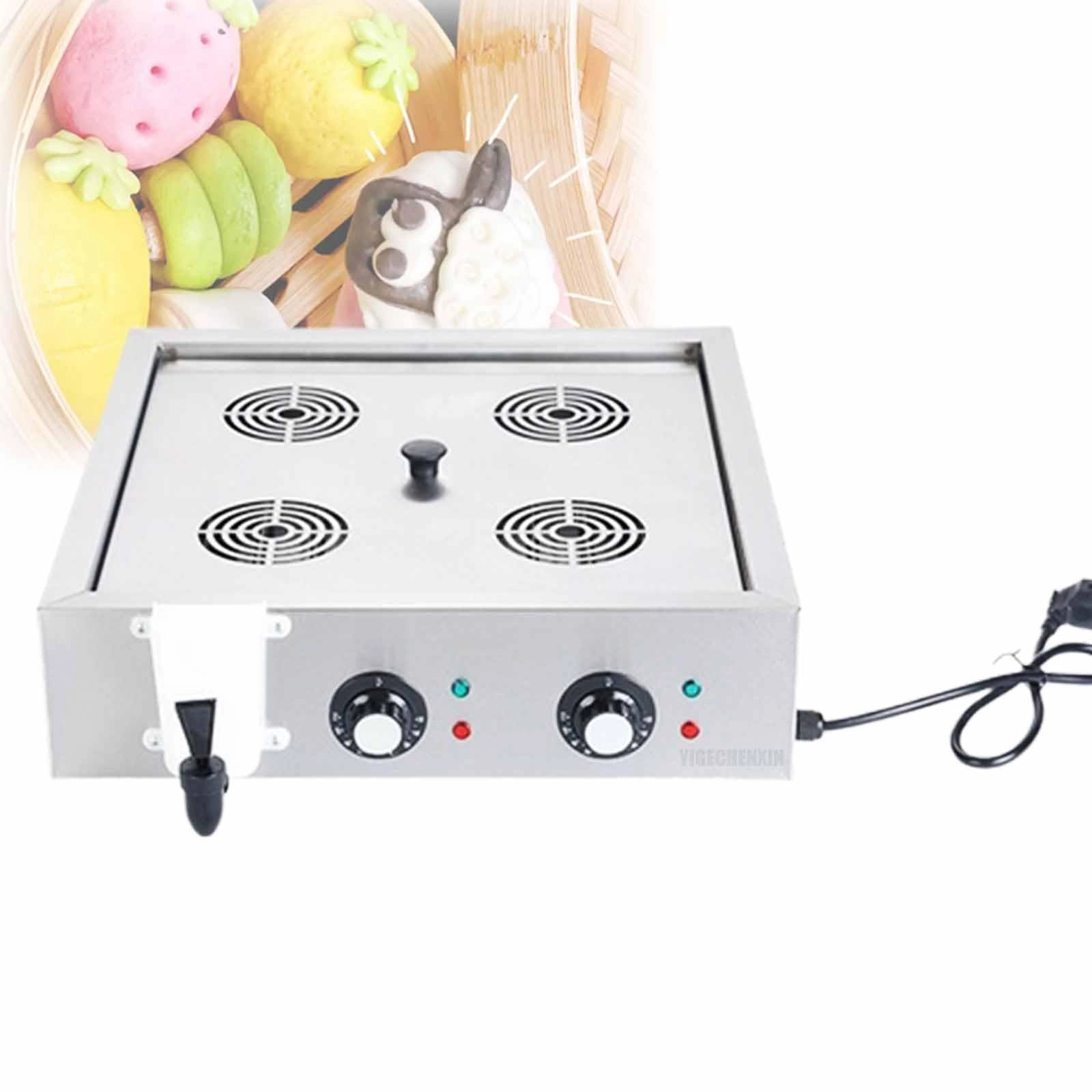 Electric 4000W Restaurant Food Steamer - 4 holes