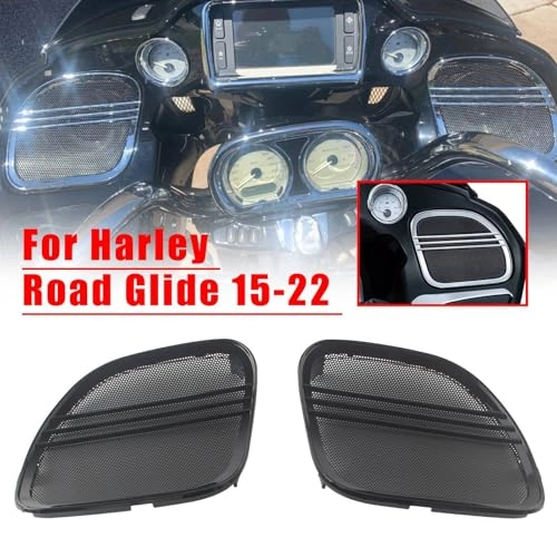 Tri-Line Speaker Grills Cover Trim - Harley Road Glide FLTRX FLTRK FLTRXS 2015+ 2022 2023 Front Left Right