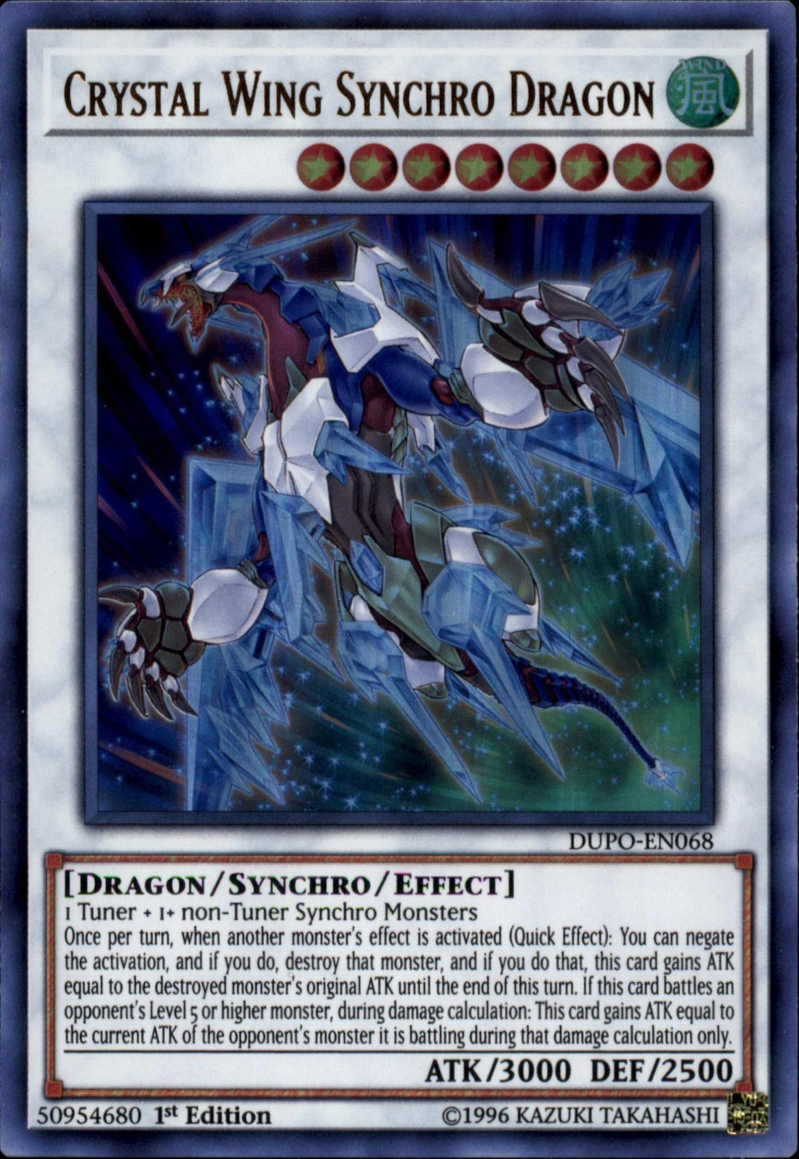 Yu-Gi-Oh! Crystal Wing Synchro Dragon DUPO-EN068 - 1st Edition