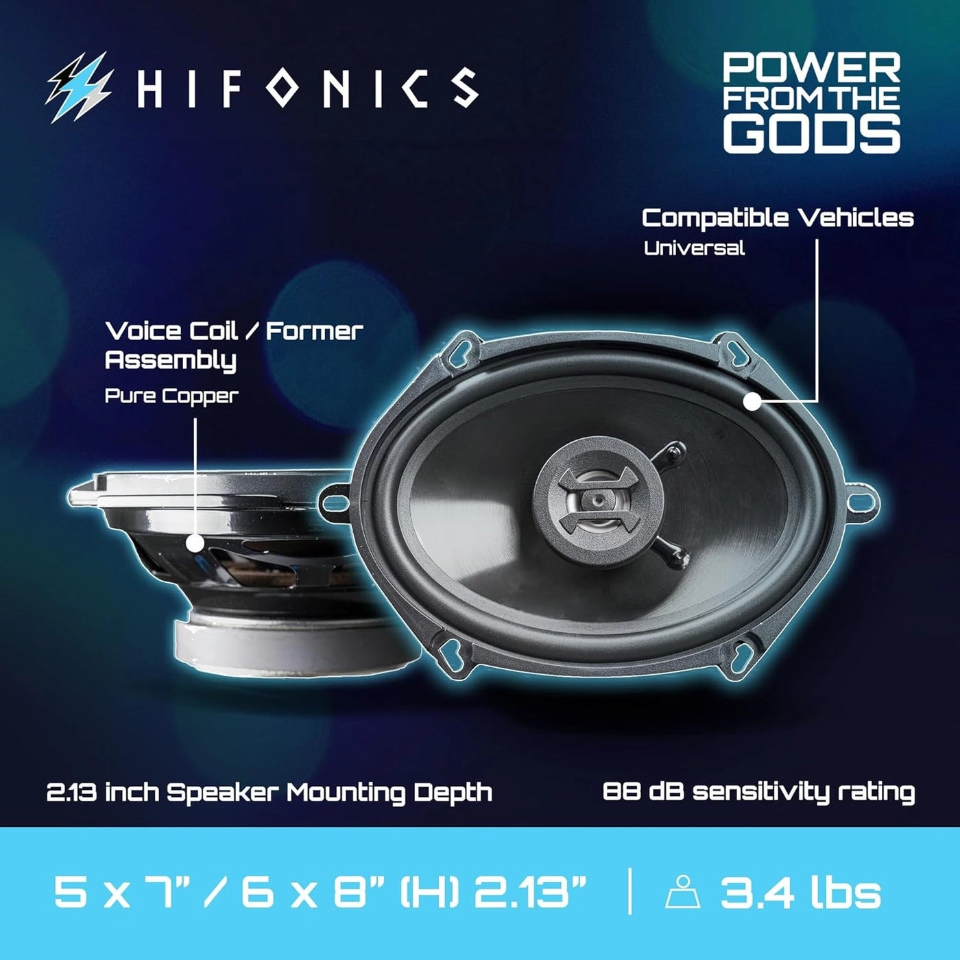ZS5768CX - 5 x 7 / 6 x 8 Inch 2-Way Coaxial