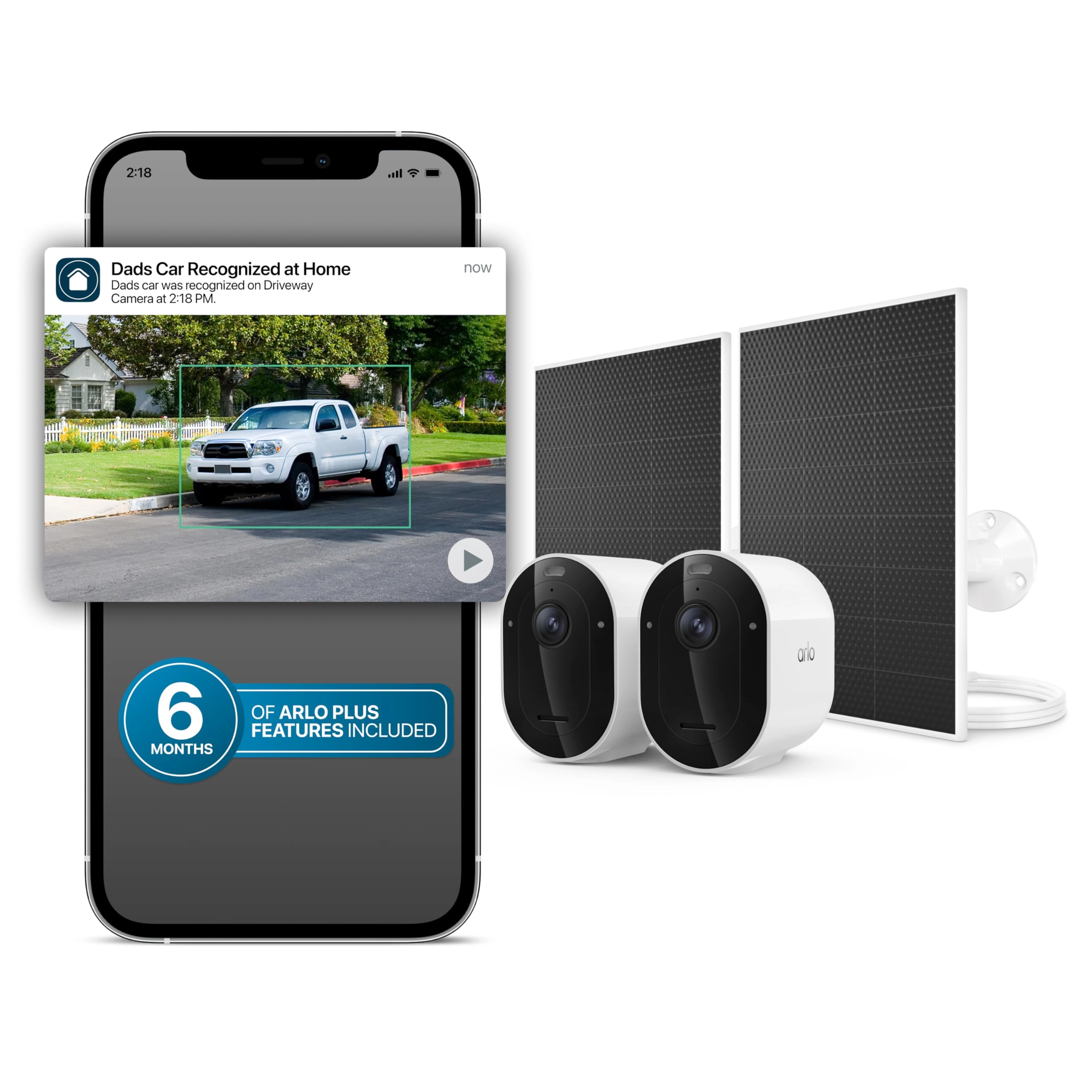 Arlo Pro (6th Gen) + Solar Panel + Secure Plus Plan