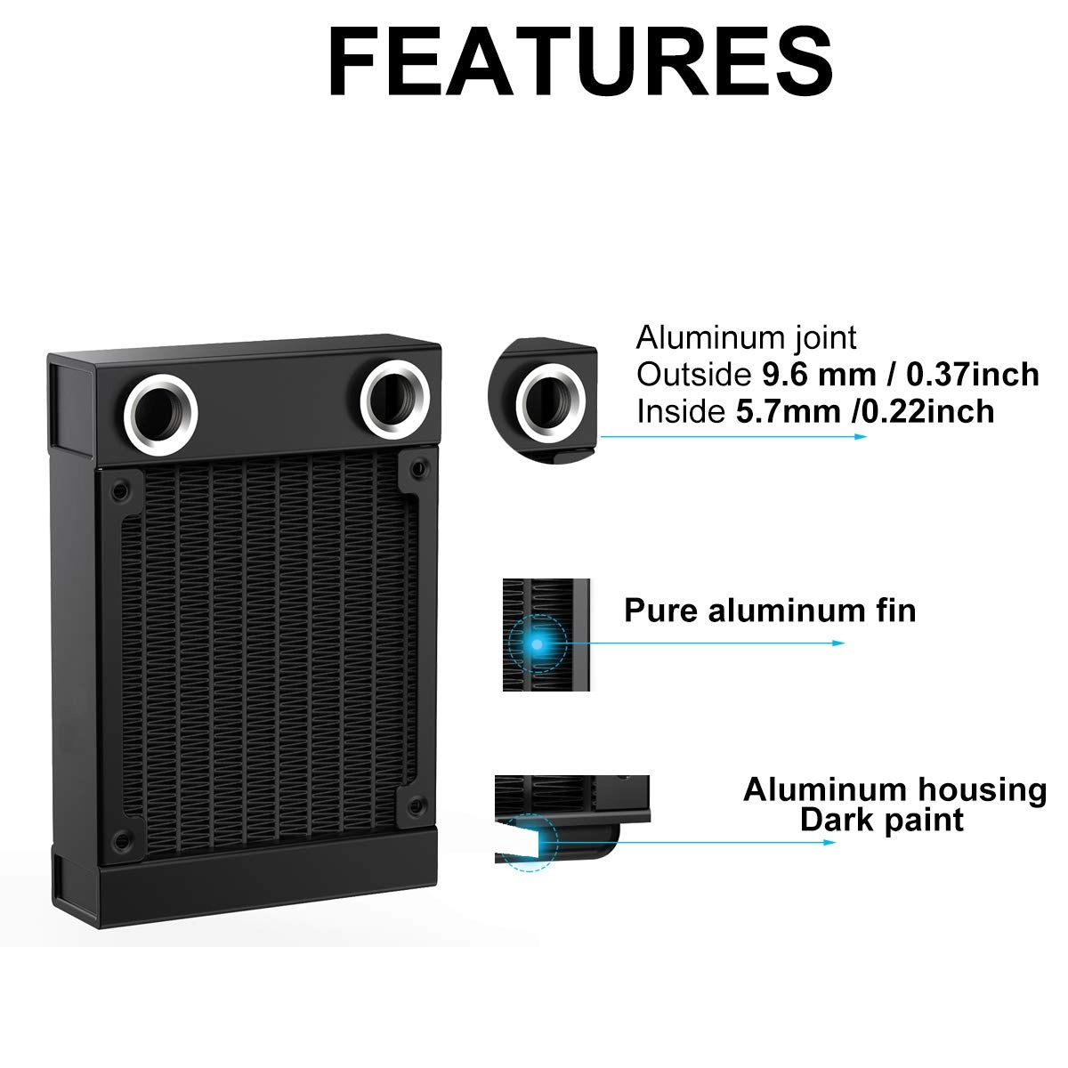 Water Cooling Radiator - 240mm 12 Pipe