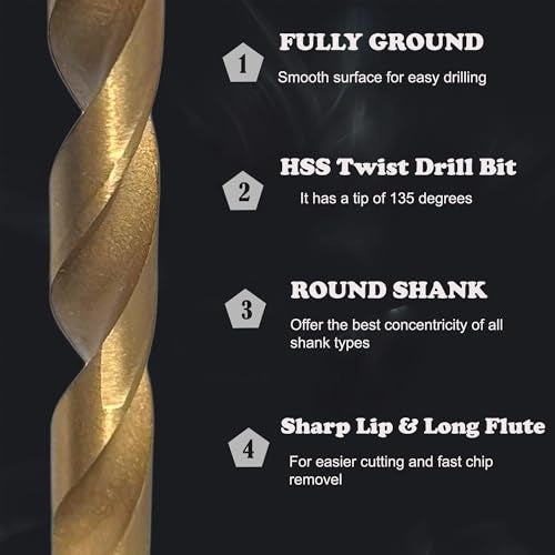 9pc Drill Bits Set - HIGH SPEED STEEL 9pc 5mm 6mm 8mm