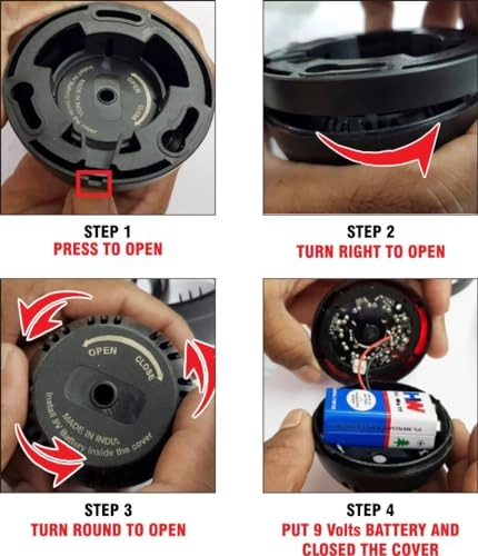 Dummy Security Camera - Wireless Dome Flashing Light