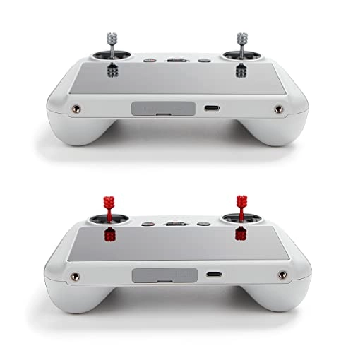 Mini 3 Pro Joysticks - 2 Pairs Aluminum Red+Gray