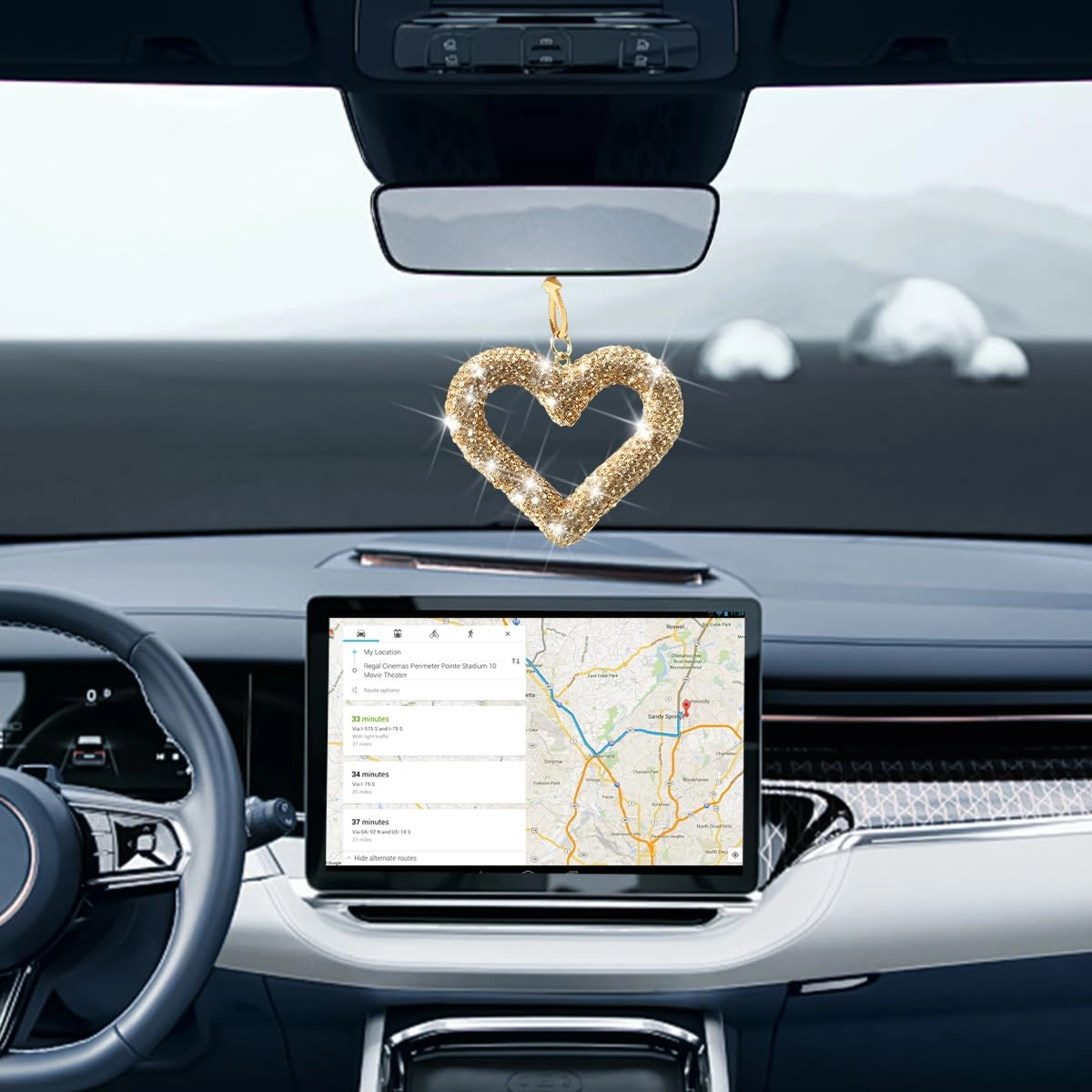 Bling Heart - 12.2in Silver