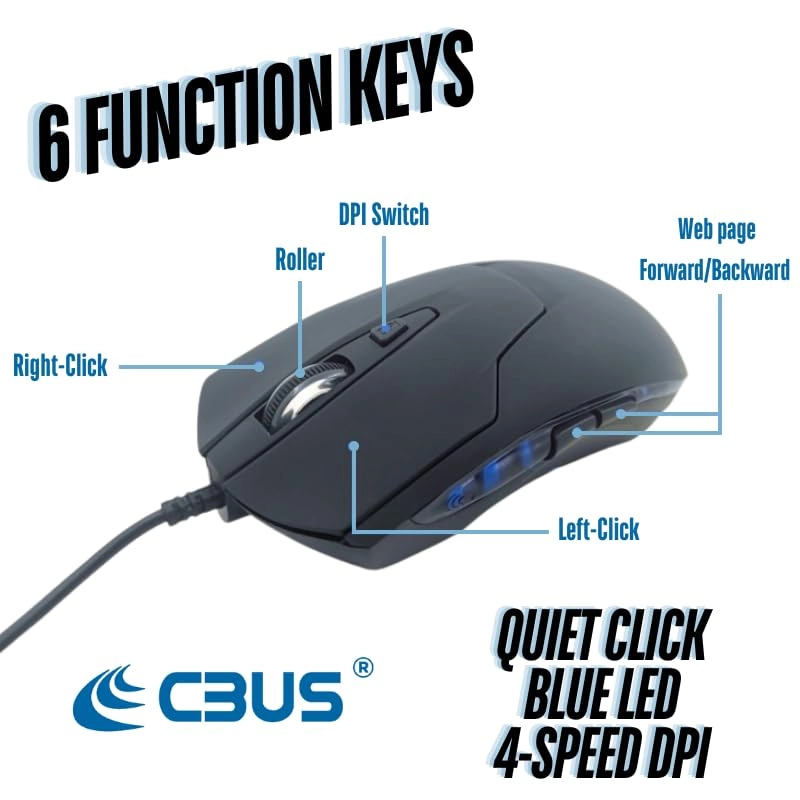 Wired USB C Mouse - USB