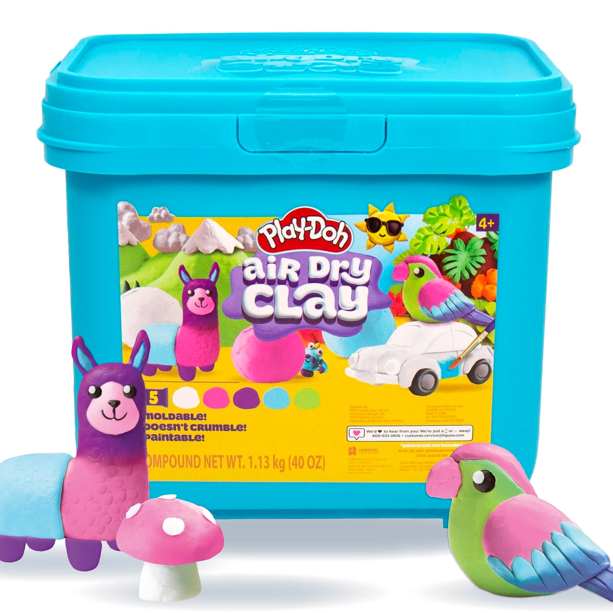 Horizon Group USA Multicolor Air Dry Clay Bucket - Plastic 1.13 Kg
