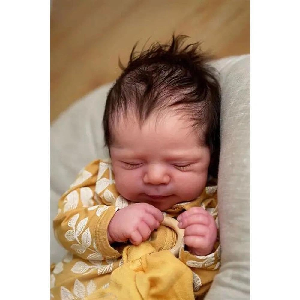 Reborn Baby Doll - 18 Inch Silicone Vinyl Rooted Hair Bundle
