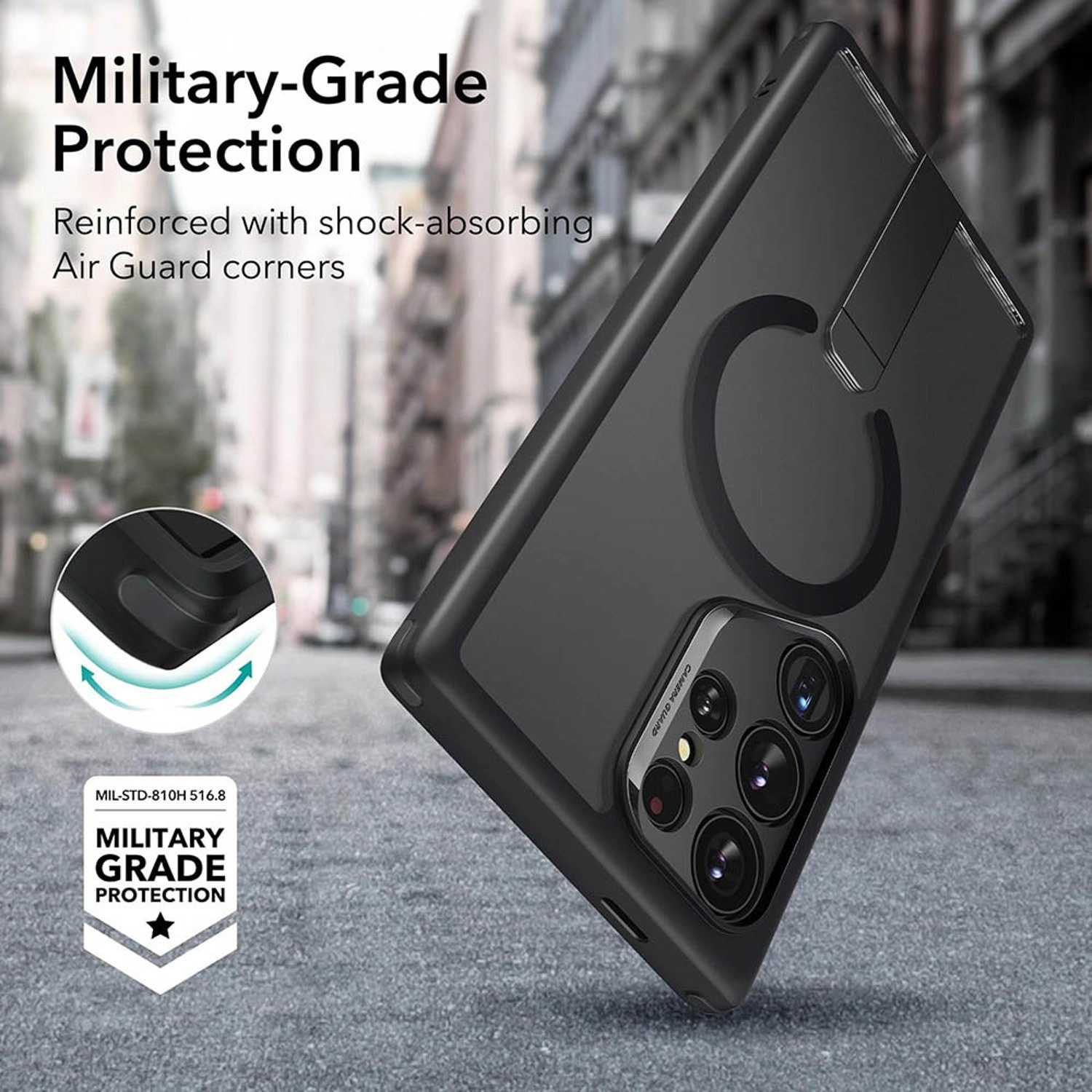 Metal Kickstand Case for Galaxy S24 Ultra