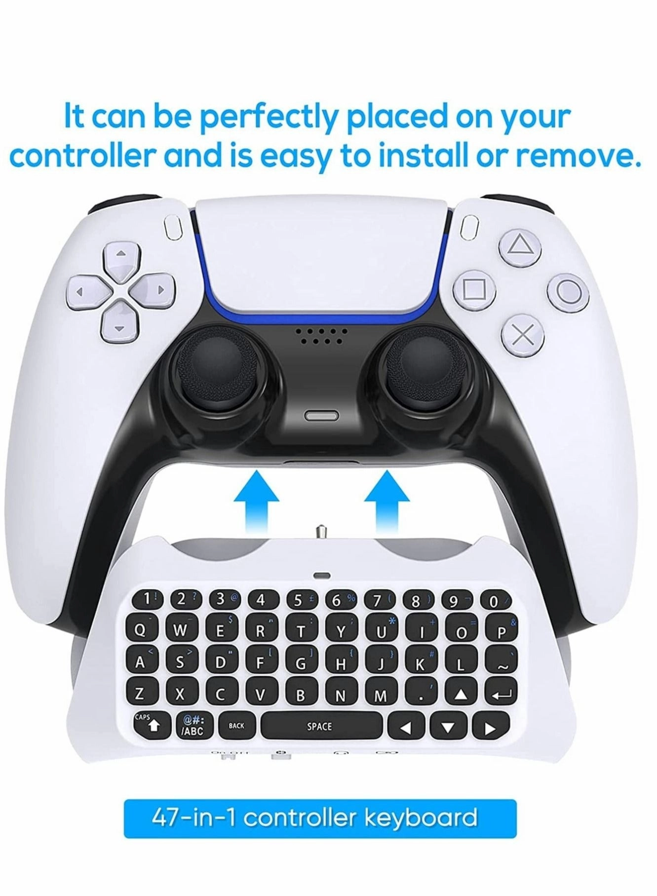 Wireless Keyboard for PS5 Controller - Bluetooth 3.0 PS5