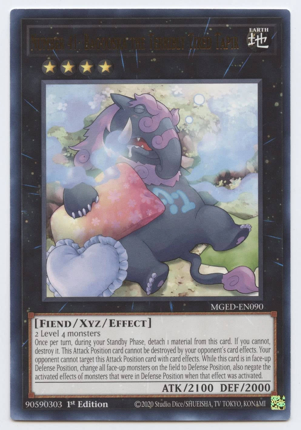 Yu-Gi-Oh! Number 41: Bagooska The Terribly Tired Tapir MGED-EN090 - EN