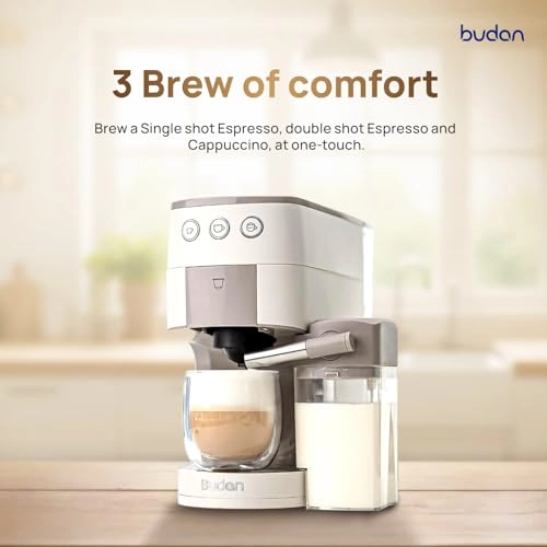 One Touch - 2 in 1 15 Bar Integrated Milk Frother