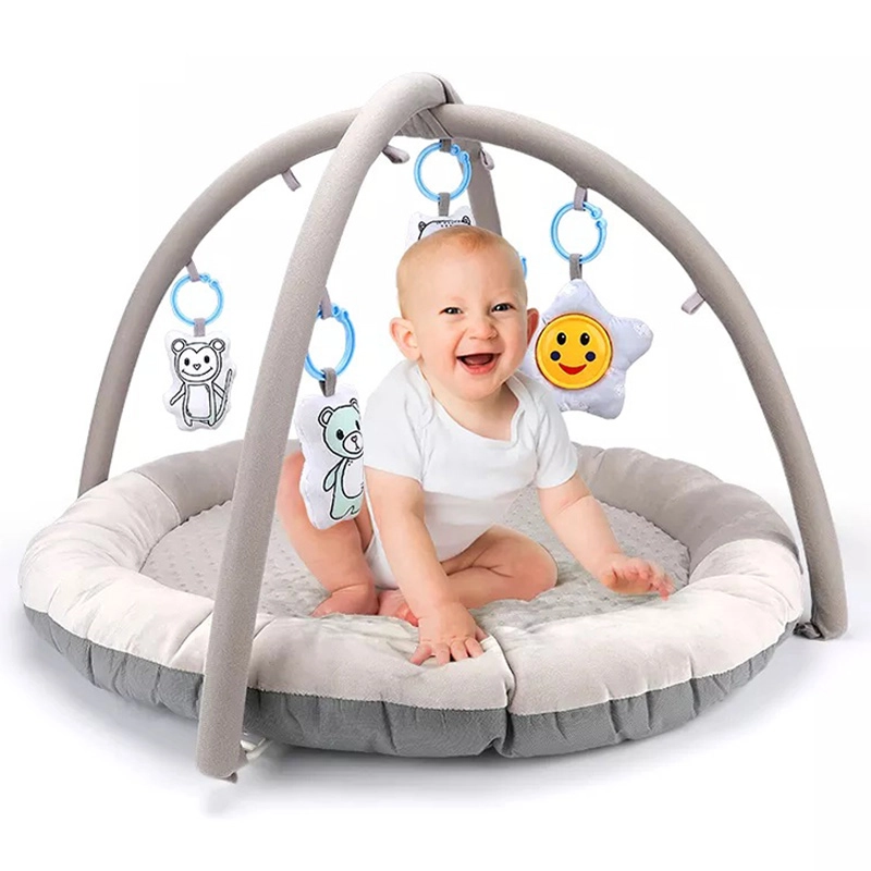Baby Round Comfy Gym Play Mat - Neutral Grey 3 months