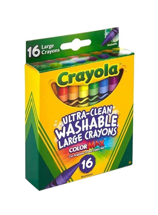 Ultra-Clean Washable Crayons - 16 Pcs