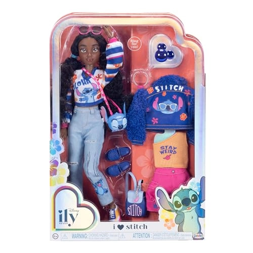 Stitch Fashion Doll - Dark Hair 13 Points of Articulation Two Outfits Ages 6+