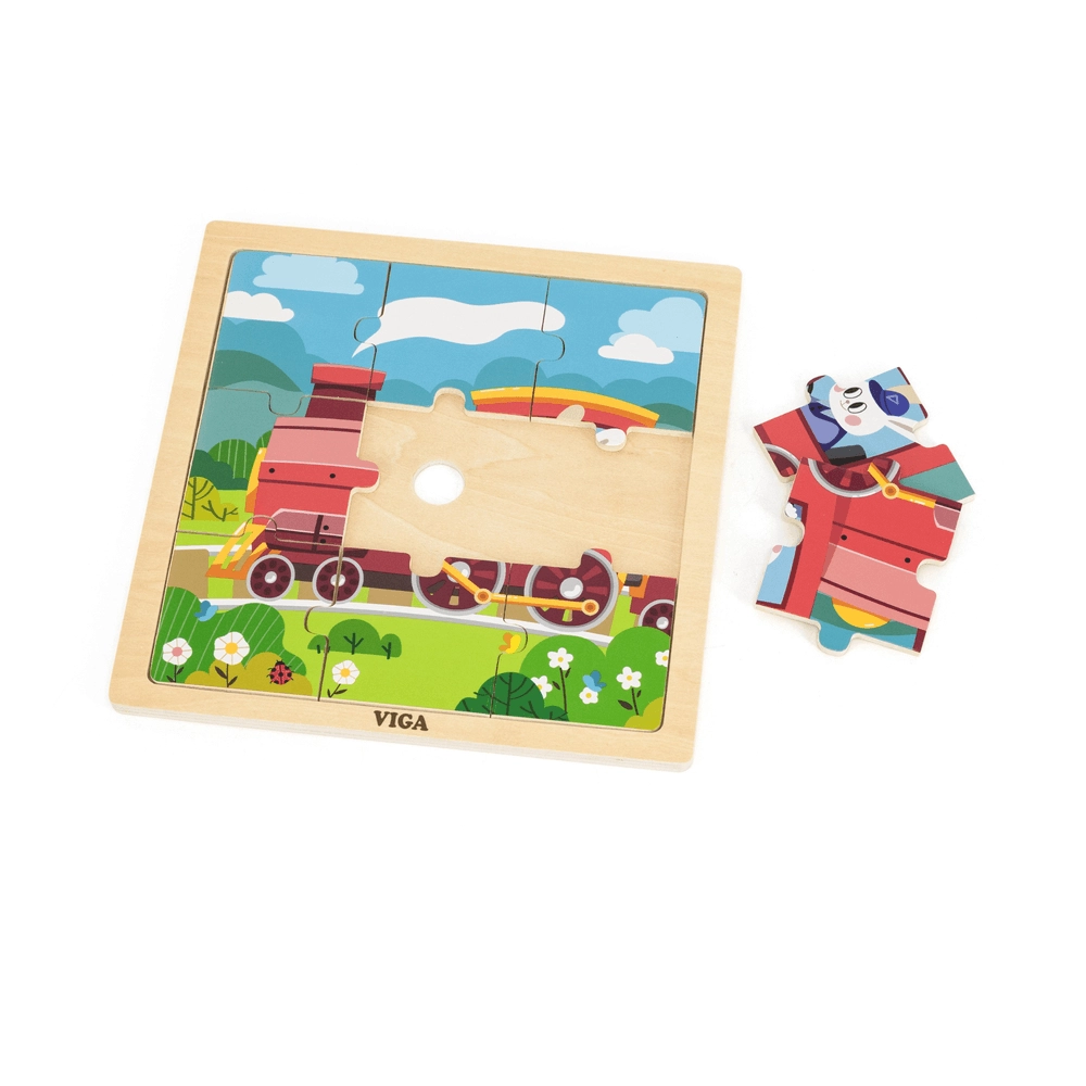 Train Wooden Puzzle (SW-44631) - 9 pcs