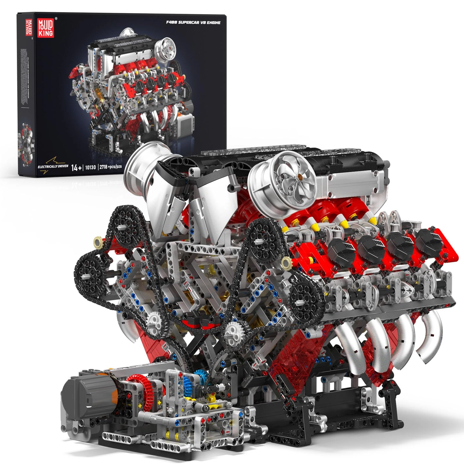 mould king 10219 V8 Engine - Vehicle