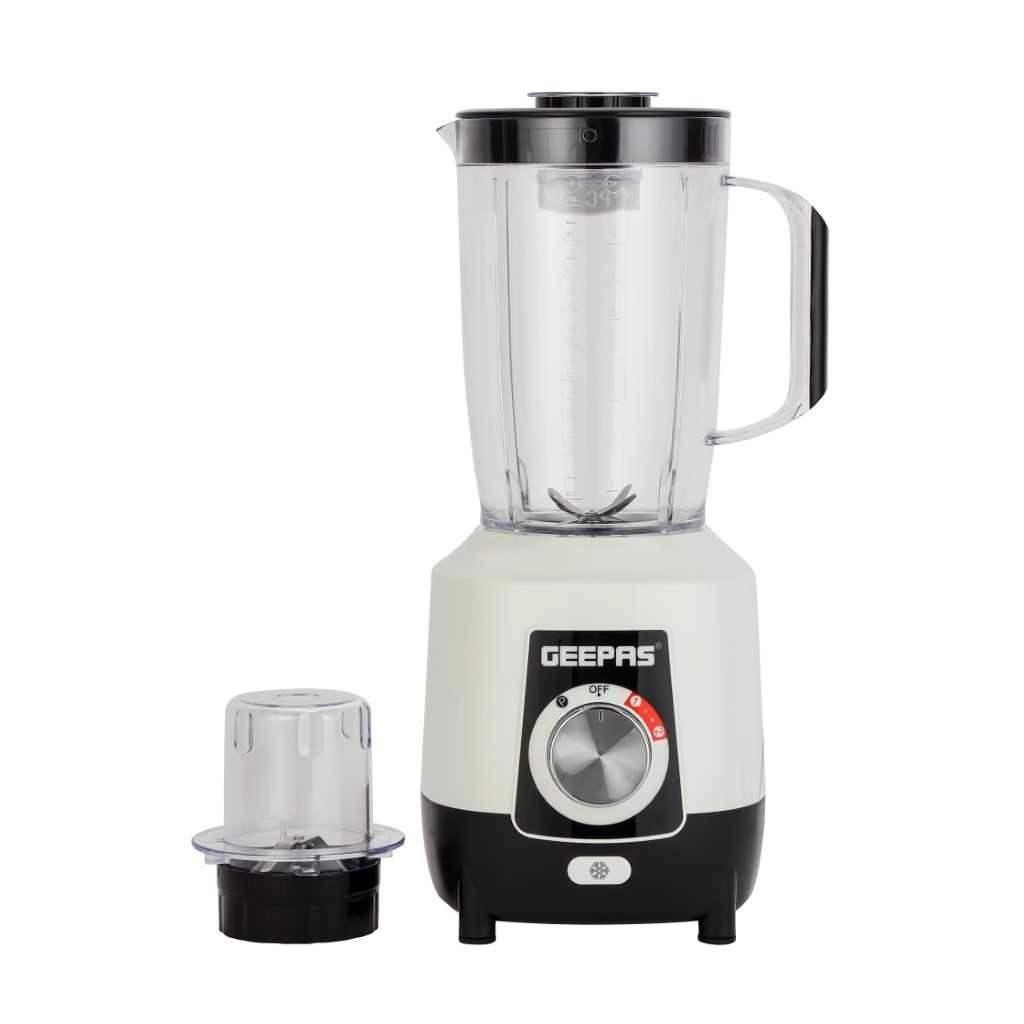 GEEPAS Dual-Purpose Food Jug Blender - 2-in-1 Multifunction 6 Stainless Steel Blades Includes Coffee/Spice Mill