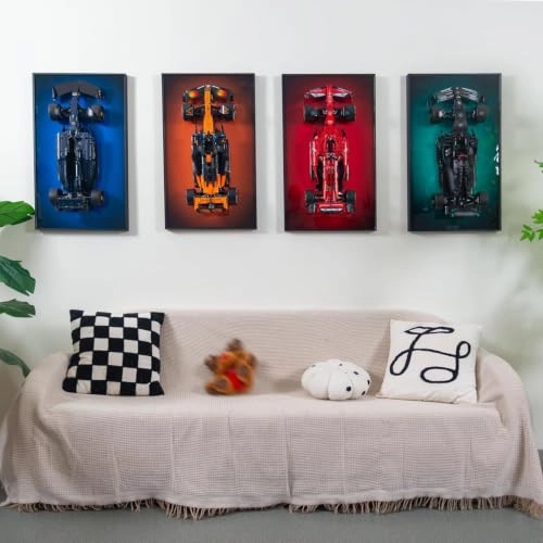 Display Wallboard Wall Mount for LEGO Technic Ferrari SF-24 F1 Car 42207 - 75X45cm