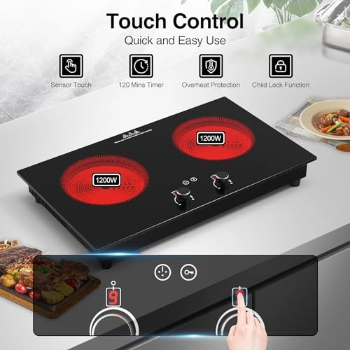 2 Burner Electric Cooktop - Electric hob