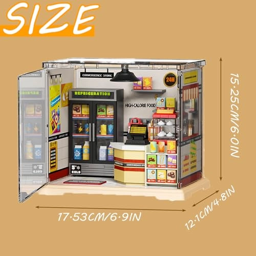 Super Creator Mini Series Convenience Store - DIY Plastic Miniature Kits Mini Model House
