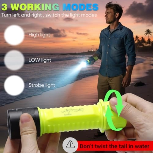 HCF1591A Diving Flashlight Rechargeable (1200lm) Pack