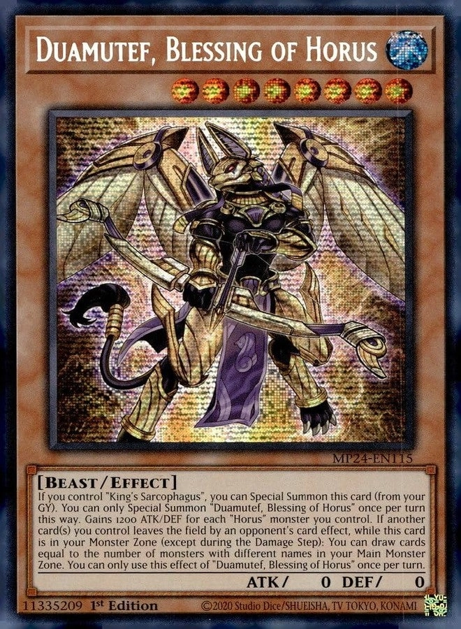Yu-Gi-Oh! Duamutef, Blessing of Horus MP24-EN115 - English 1st Edition