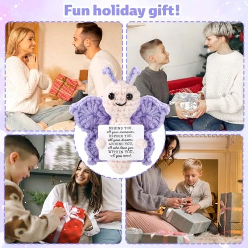 Butterfly Crochet 10 cm Plush - Purple Wool