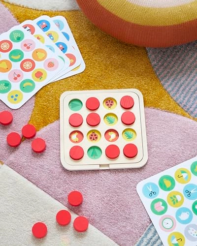 Multi-Theme Matching Wooden Memory Game - 3 years and up