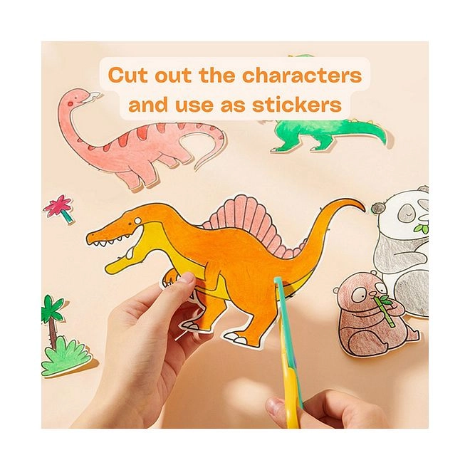 Self-Adhesive Dinosaur Coloring Roll - 3+ years