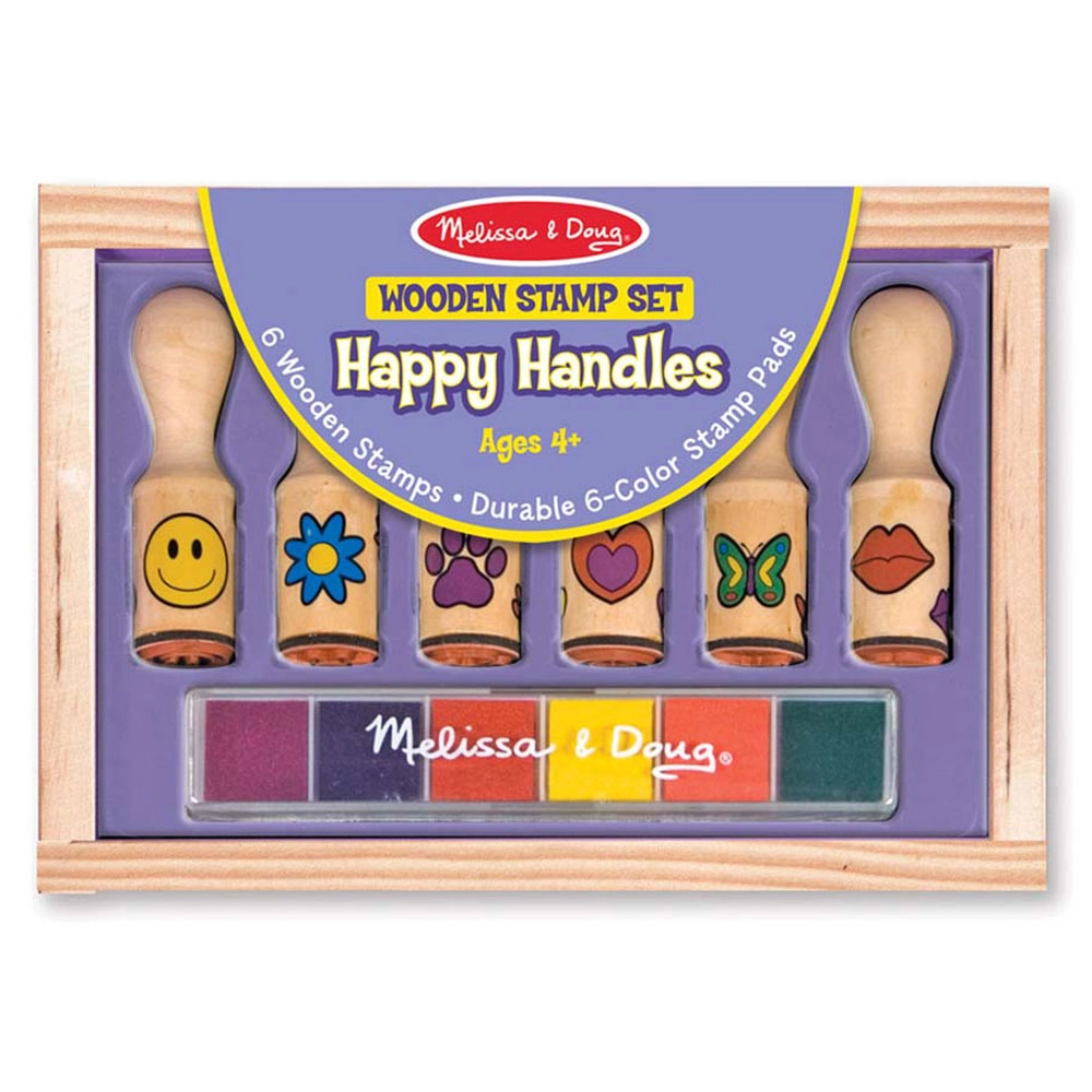 Melissa & Doug Happy Handle Stamp Set - six stamps