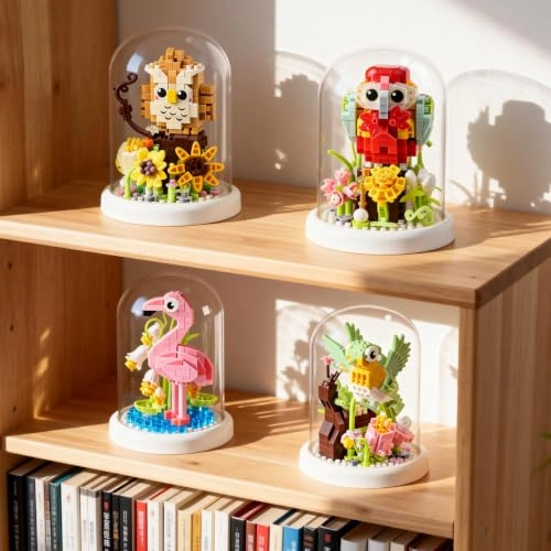 Avian Artistry Building Set - Hummingbird Flamingo Parrot Owl 963 pcs