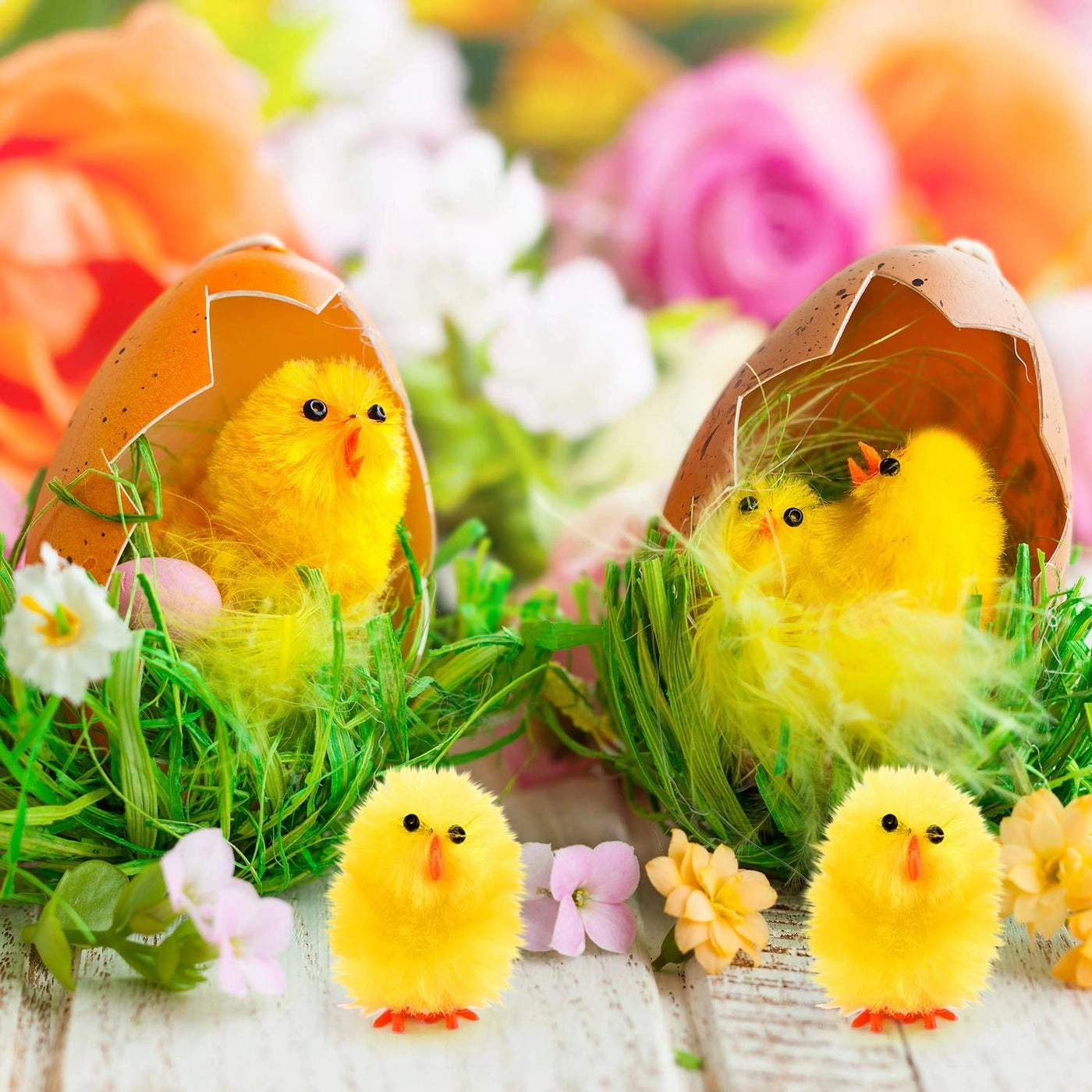 Mini Easter Chicks - 46 Pcs Easter